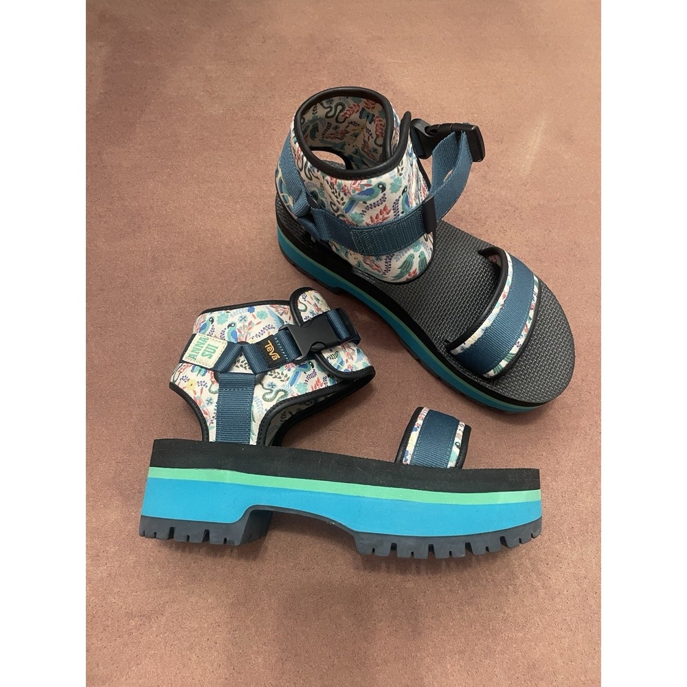 Anna Sui X Teva Indio Jewell Platform Sandals Size 8 Designer Hiking Comfort